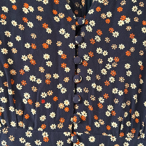 NWOT Madewell Navy Blue Flower Dress-Size 10 - Picture 2 of 16